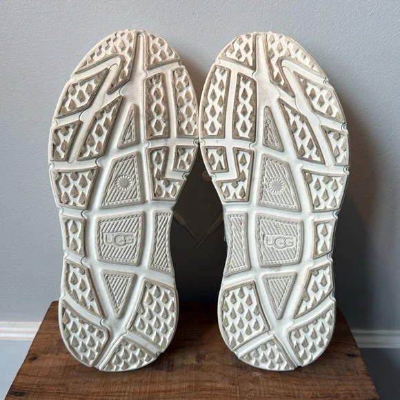 White Ugg Ca1 Leather Sneakers Size 9 - Picture 3 of 5